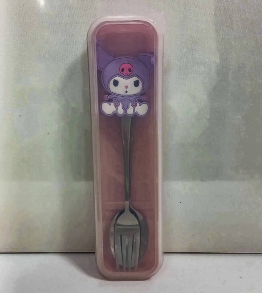 kuromi-kids-cutlery-set_ست قاشق و چنگال کودک طرح کورومی