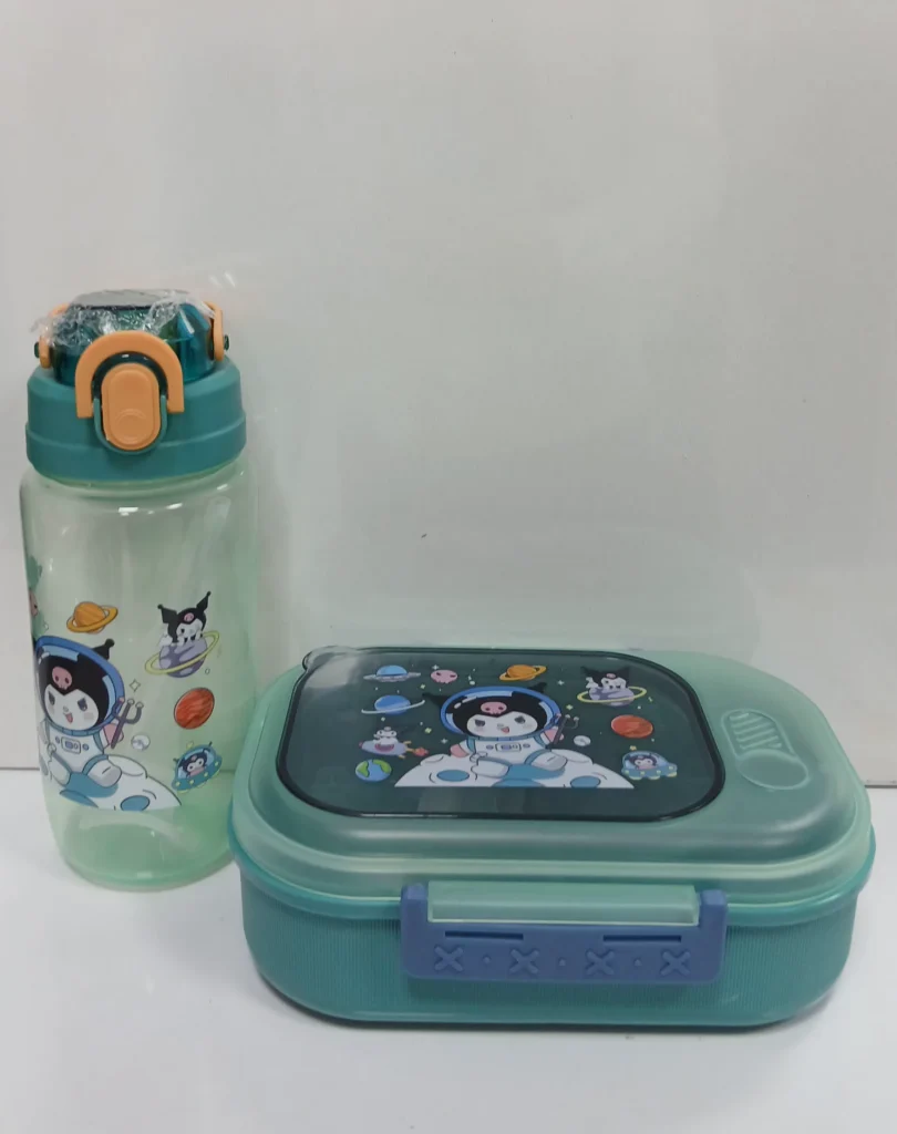 happy-day-lunch-box-water-bottle-set-ست ظرف غذا و قمقمه کودک