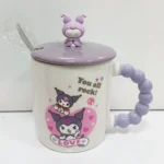 ماگ سرامیکی دربدار با قاشق